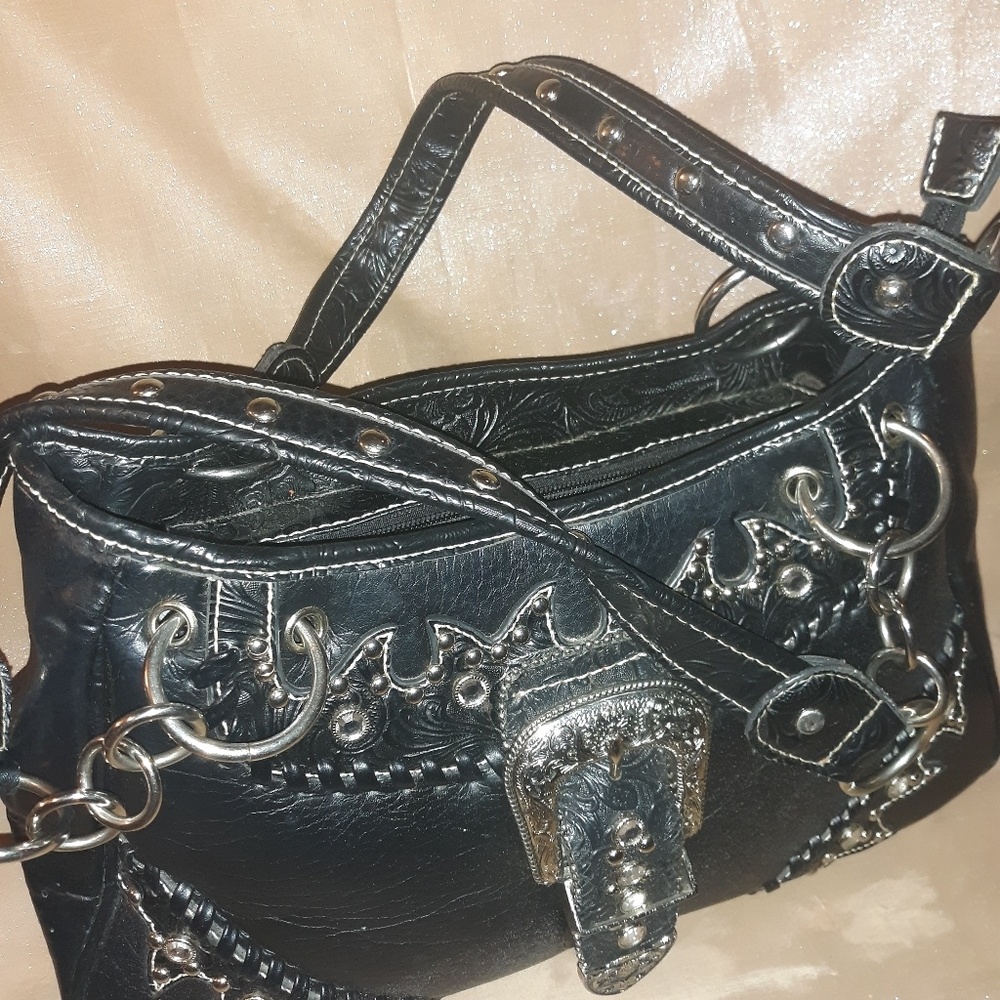P & G WESTERN STUDDED PURSE